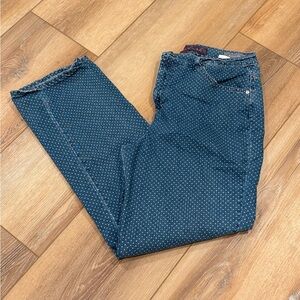 🎀 Gloria Vanderbilt Women’s Blue with White Polka Dot Jeans size 12 🎀